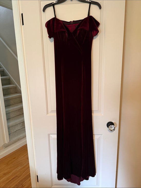 Xscape Dresses & Skirts - Xscape Velvet Evening Dress in Wine